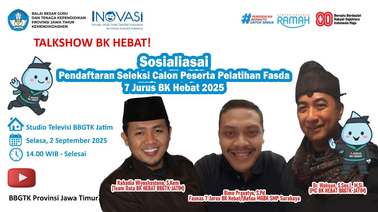 Sosialisasi Pendaftaran Seleksi Calon Peserta Pelatihan Fasda 7 Jurus BK Hebat 2025