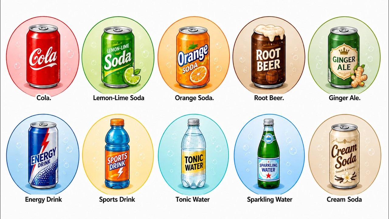 Every type of soft drink explained under 3 minutes