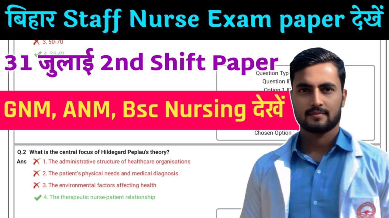Bihar staff Nurse CBT Exam 31 July 2nd Shift की Analysis- BTSC Staff Nurse Exam paper Analysis 2025