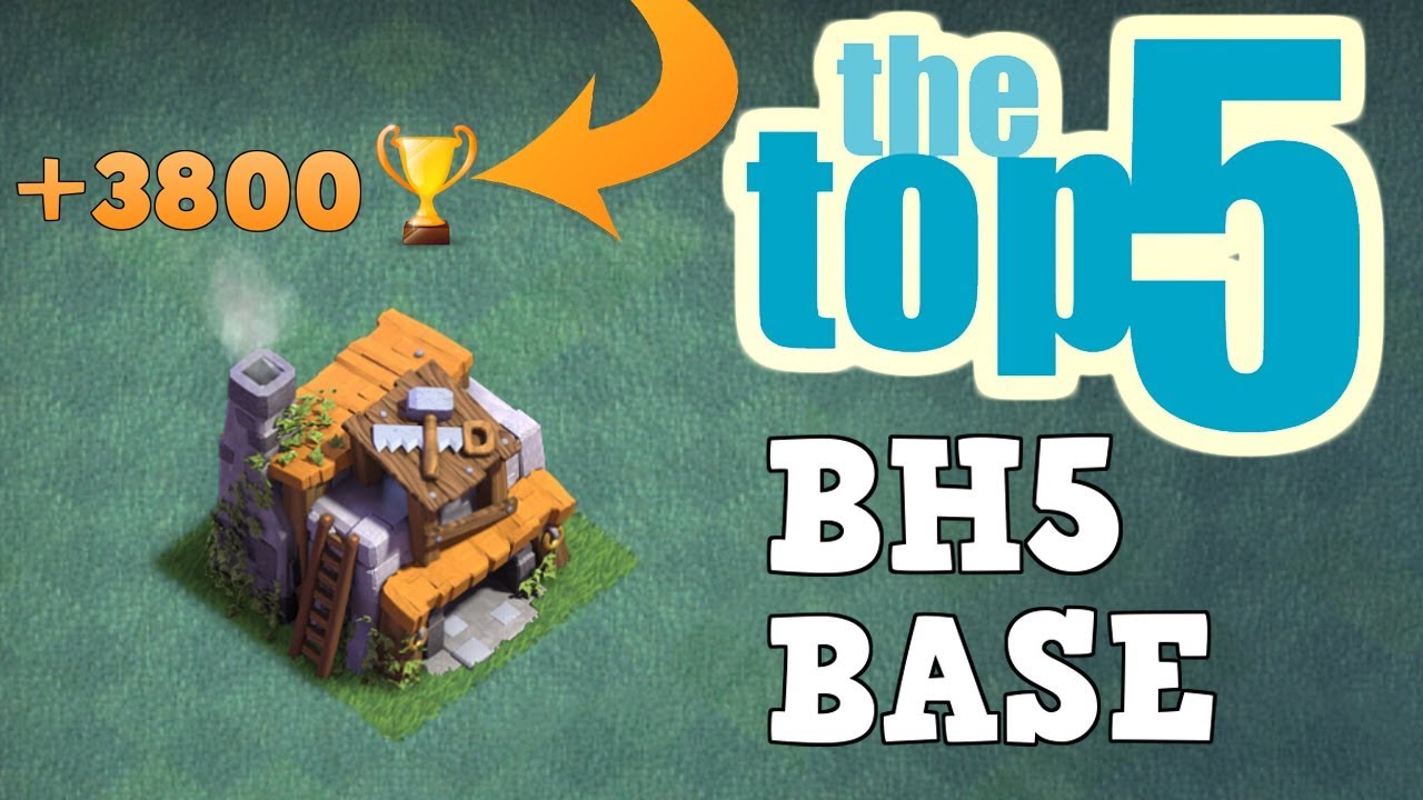 TOP 5 BEST Builder Hall 5 Base +3800 CUPS! CoC BH5 Builder Base Design | Clash of Clans