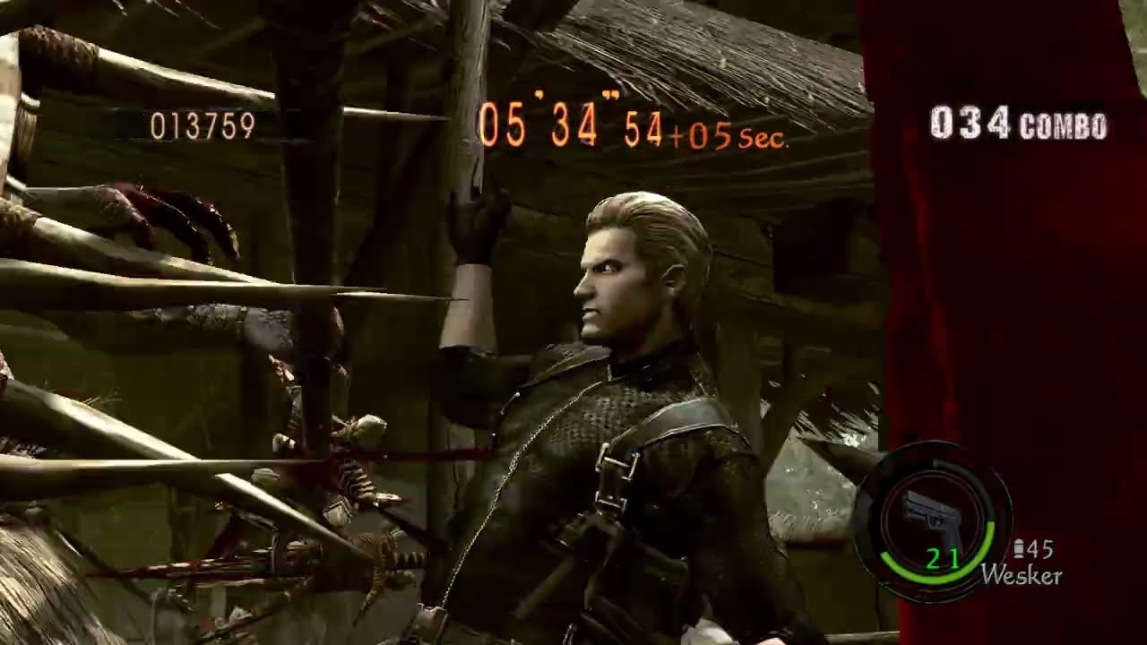 Resident Evil 5 Mercenaries No Mercy - Solo - Village - 902,904 (Wesker Midnight)