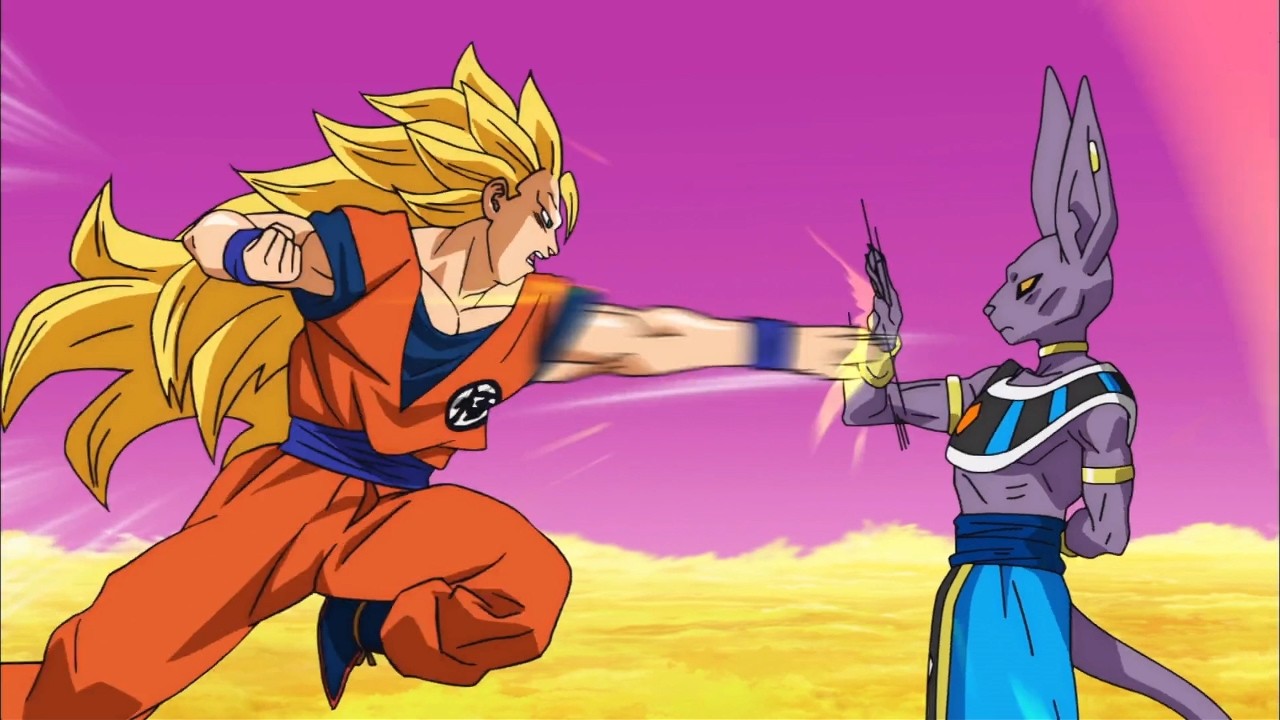 Goku Shows the Power of Super Saiyan 3 to Beerus