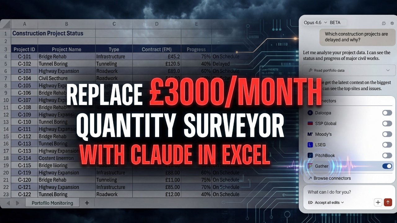 Replace &pound;3,000/Month QS Admin with Claude AI | Excel Demo | Gather