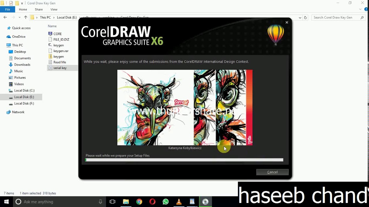 how to install corel draw *6 full activated version