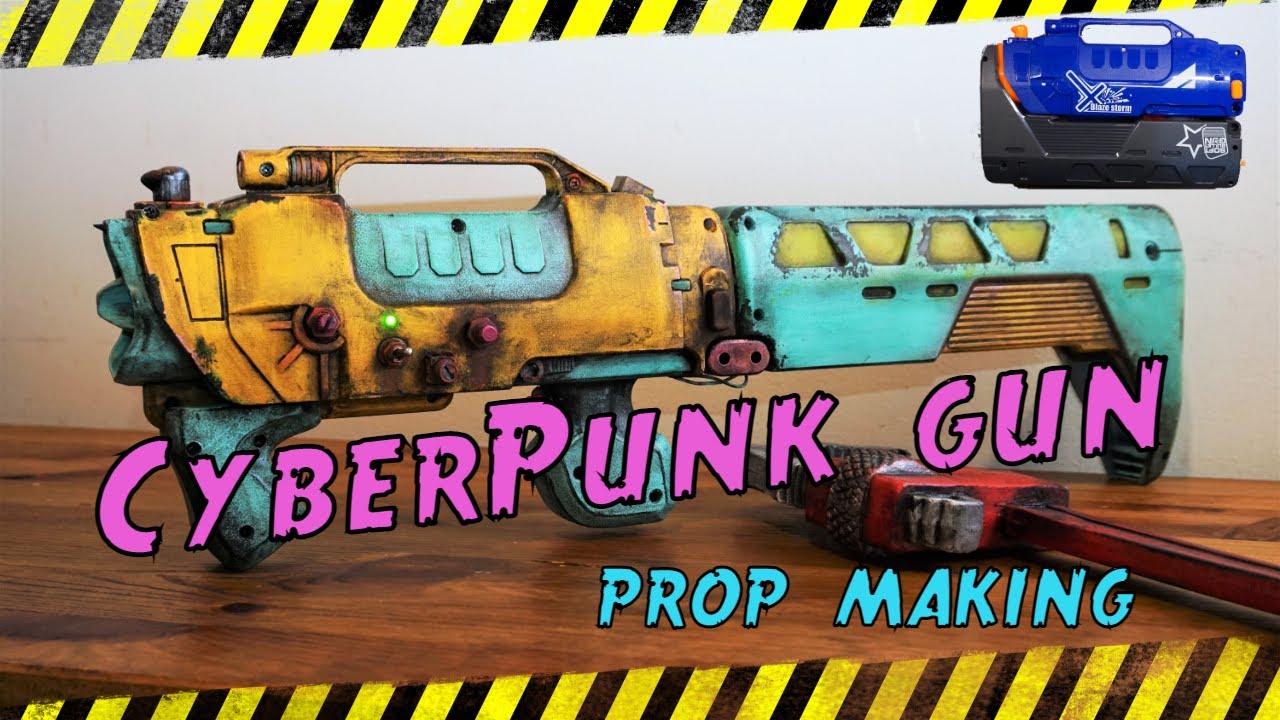 Cyberpunk - Prop diy Gun From an old Nerf Gun
