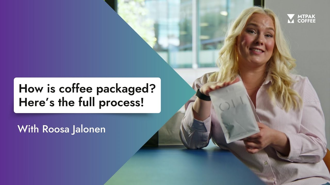 How does the roasted coffee packaging process work?