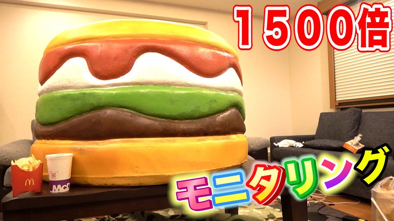 【モニタリング】ビックマックが1500倍に巨大化してたら気づく？