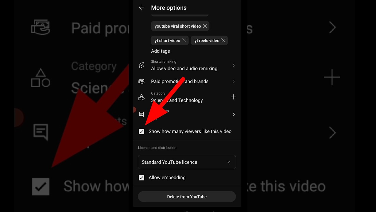 Youtube video ka Like Hide kaise kare ? how to hide like on youtube video (reels/long)