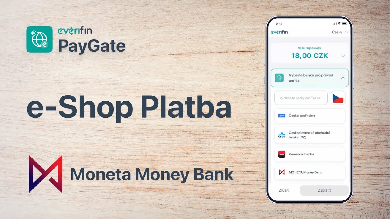 Everifin PayGate - Platba Moneta Money Bank