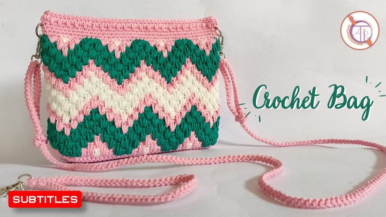 CARA MEMBUAT TAS RAJUT TAPESTRY DENGAN POLA CANTIK DAN PEMULA PASTI BISA | CROCHET BAG TUTORIAL
