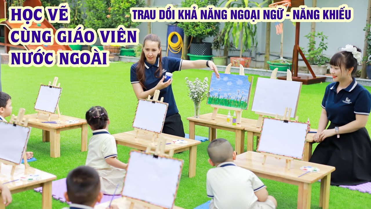 Học Vẽ Cùng Giáo Viên Nước Ngoài | Mầm Non Hòn Đảo Tí Hon - LIA