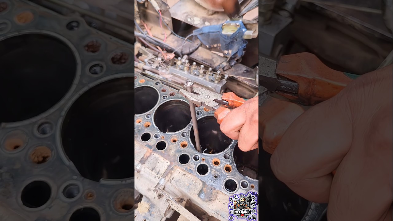 How to Remove Engine Block Liner | Quick & Easy Method #mechanic #engine #liner #how #shorts #repair