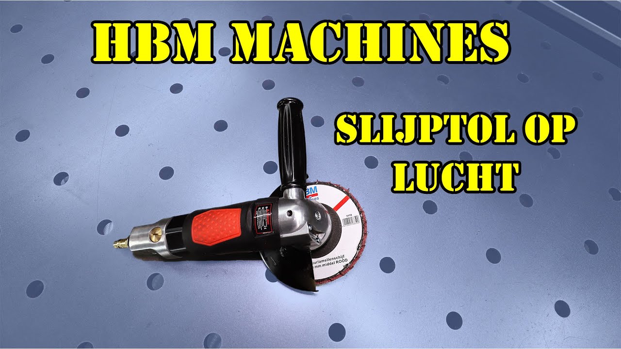HBM PROFI 125 mm. Pneumatische Haakse slijper unboxing en eerste indruk.