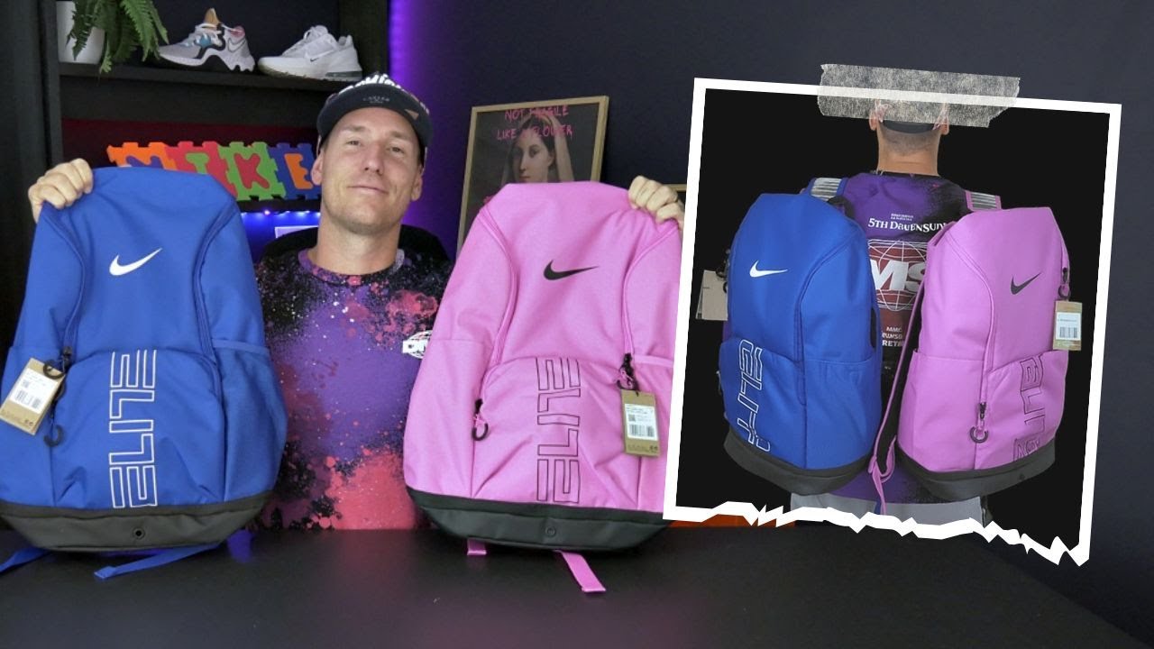 Распаковка/обзор рюкзаков Nike Varsity Elite Playful Pink и Game Royal (на груди)
