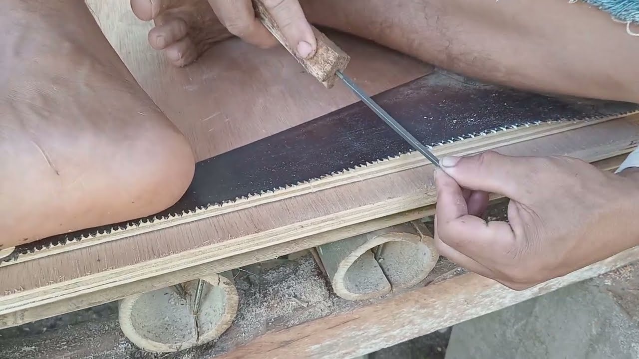 Cara mengasah gergaji pake kihkir 