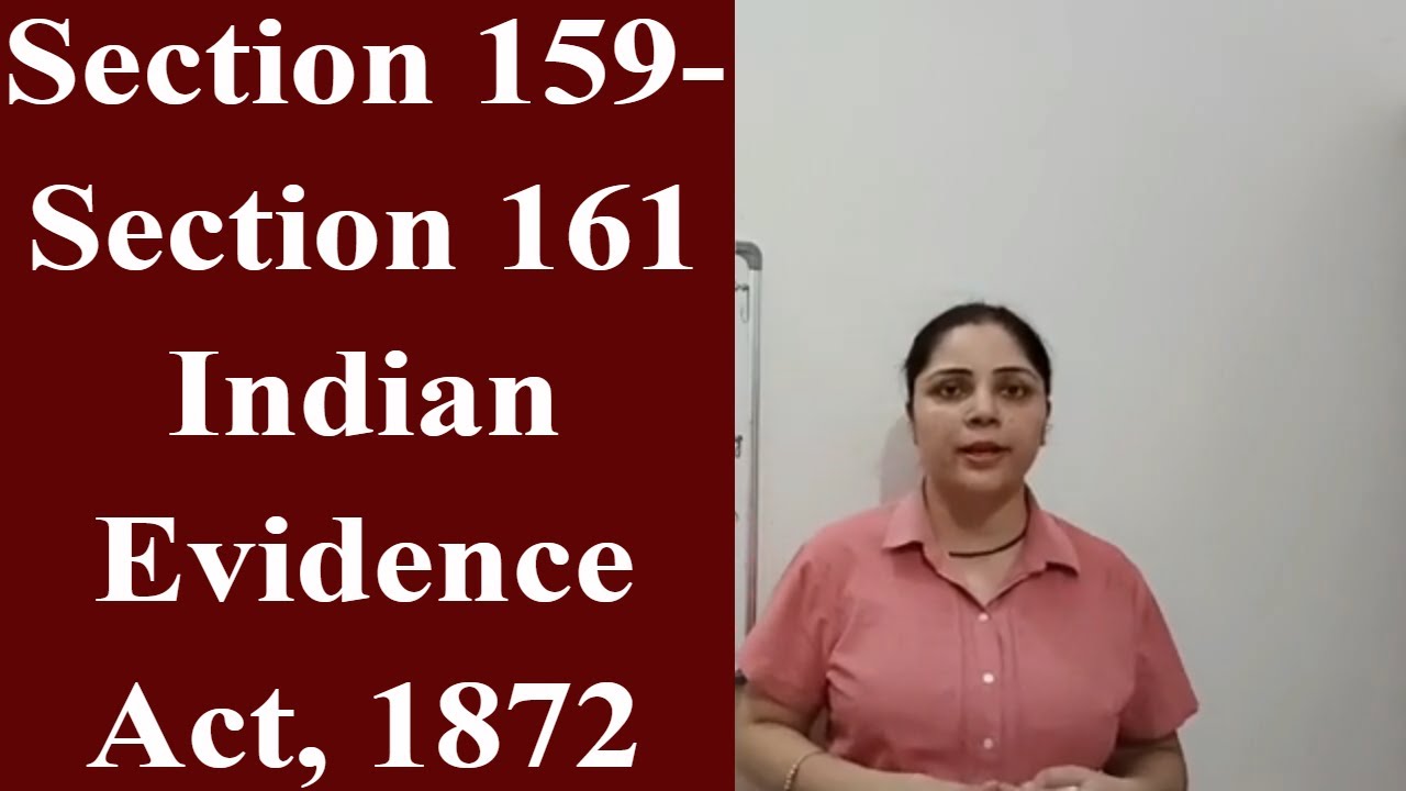 #part5 #chapterx  Section 159-161|| Indian Evidence Act,1872 #refreshingmemorywitness #archnasukhija