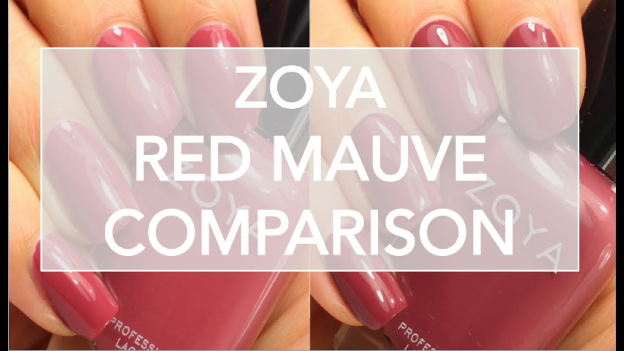 Zoya Red Mauve Comparison // Coco, Kate Comparison