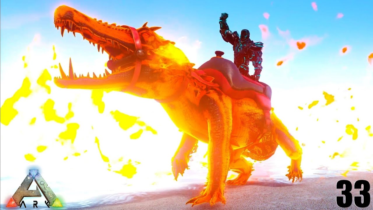 ARK: Survival Evolved - SUPER SAIYAN POWER UP KAPRO DESCENDED DEMONIC !!! ARK BIONIC PRIMAL FEAR E33