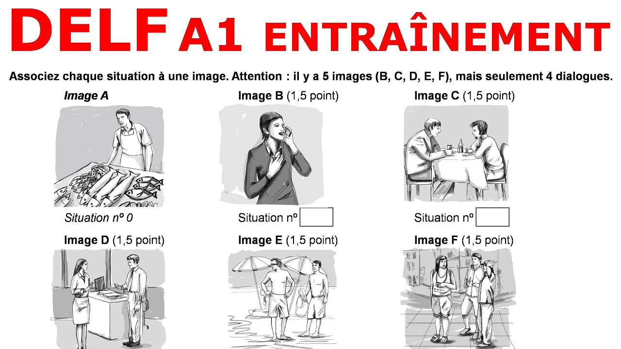 DELF A1. EXEMPLE D'EXAMEN