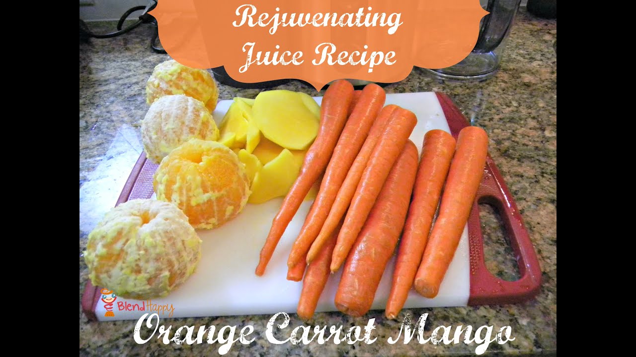 Rejuvenating Orange Carrot Mango Juice Recipe