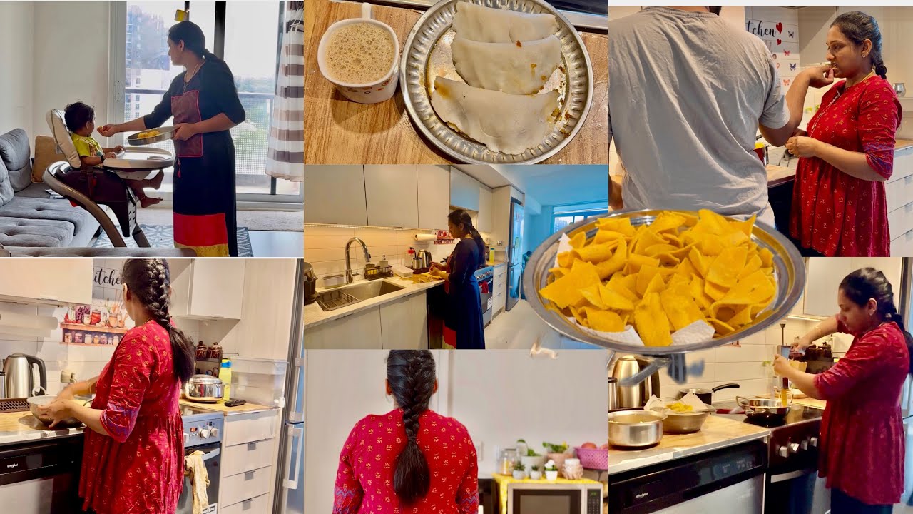 My Busy Routine Days!!|Crunchy Ribbon Pakoda|Ennai  Kathirikkai Kulambu|Self French Braid Hairstyle