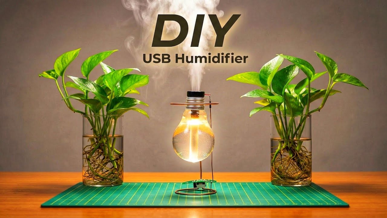 DIY USB Mist maker Humidifier 🌿 Copper Wire Build
