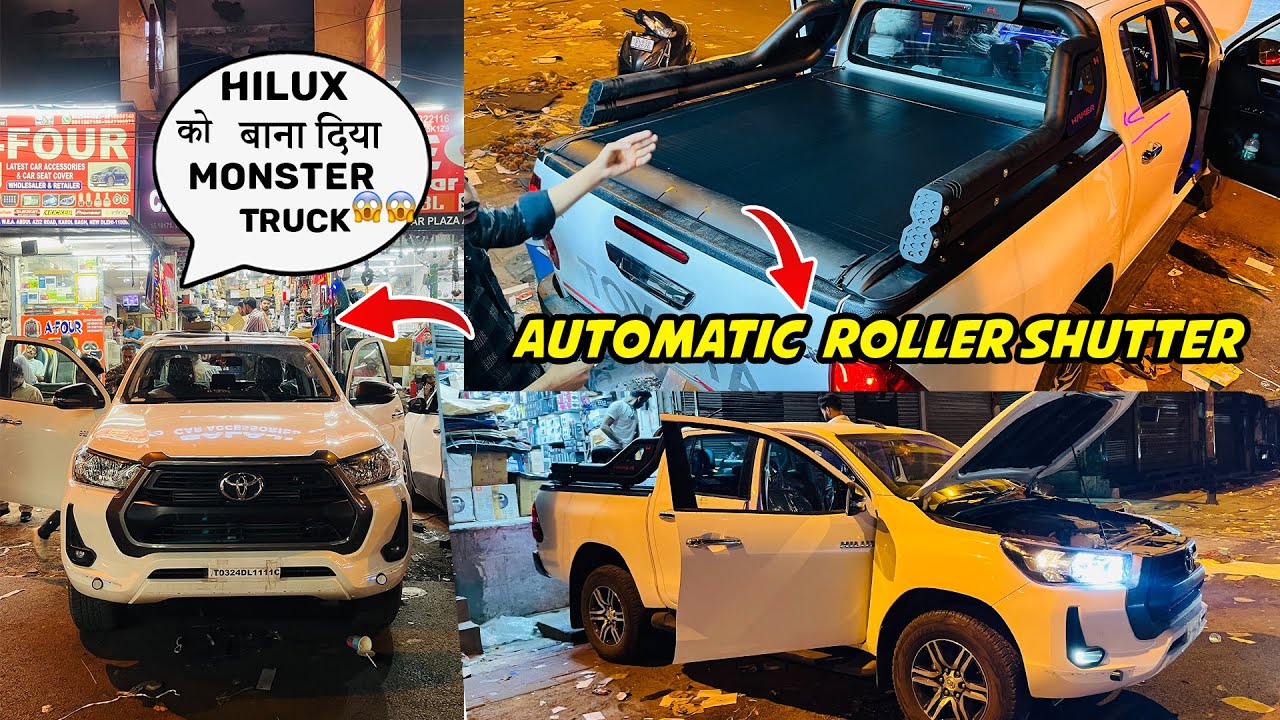 😱🔥Toyota Hilux Modification || Hilux को बाना दिया Monster Truck👿 Roll Bar Install Automatic shutter