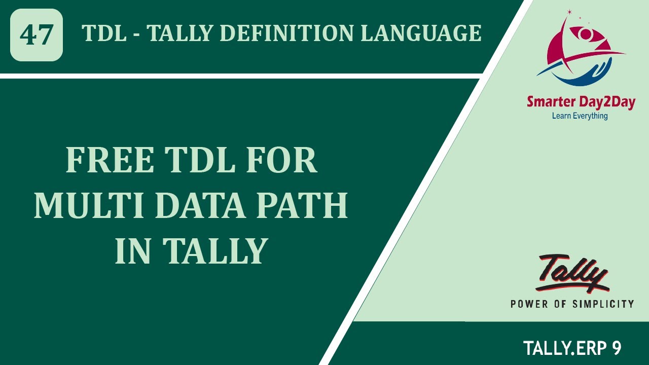 FREE TDL FOR MULTI DATA PATH IN TALLY | AUDITOR'S CHOICE