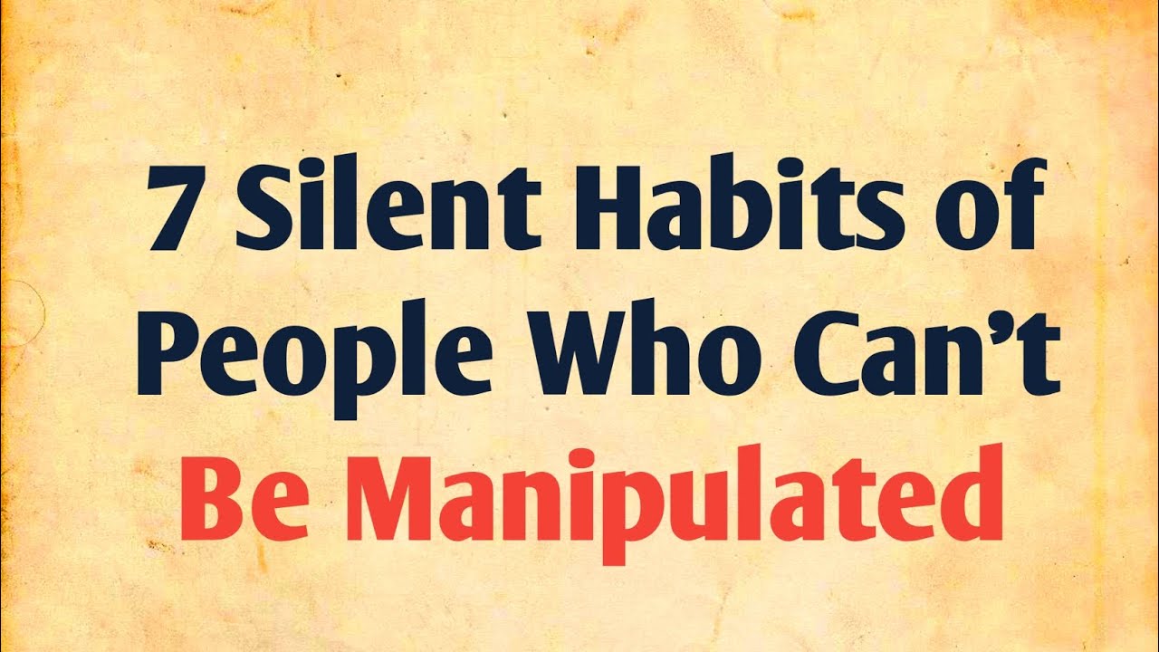 7 Silent Habits of People Who Can’t Be Manipulated 😌🧠 | Psychology of Calm Power & Self-Respect