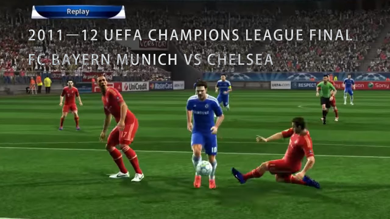 PES 2012 UEFA Champions League Final (FC Bayern Munich vs Chelsea Gameplay)