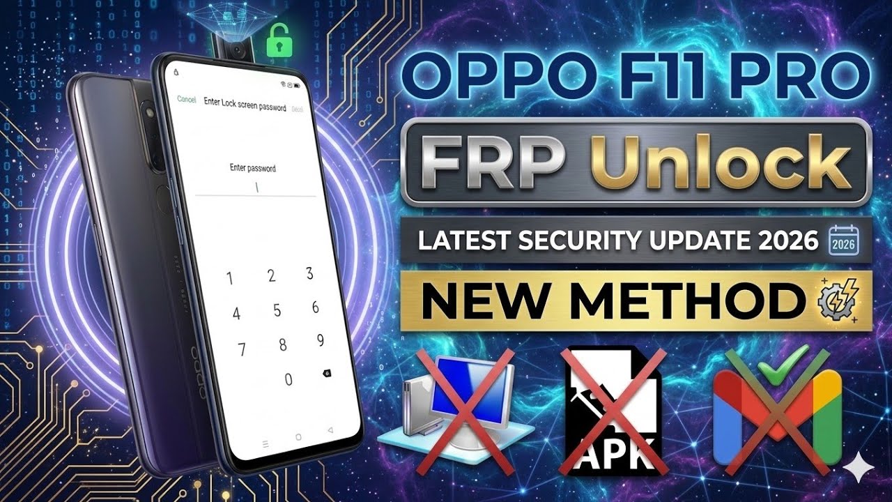 Oppo F11 Pro (CPH-1969) Frp Bypass l Google Account Lock Remove in 5 Second 100% Free Offline Tricks
