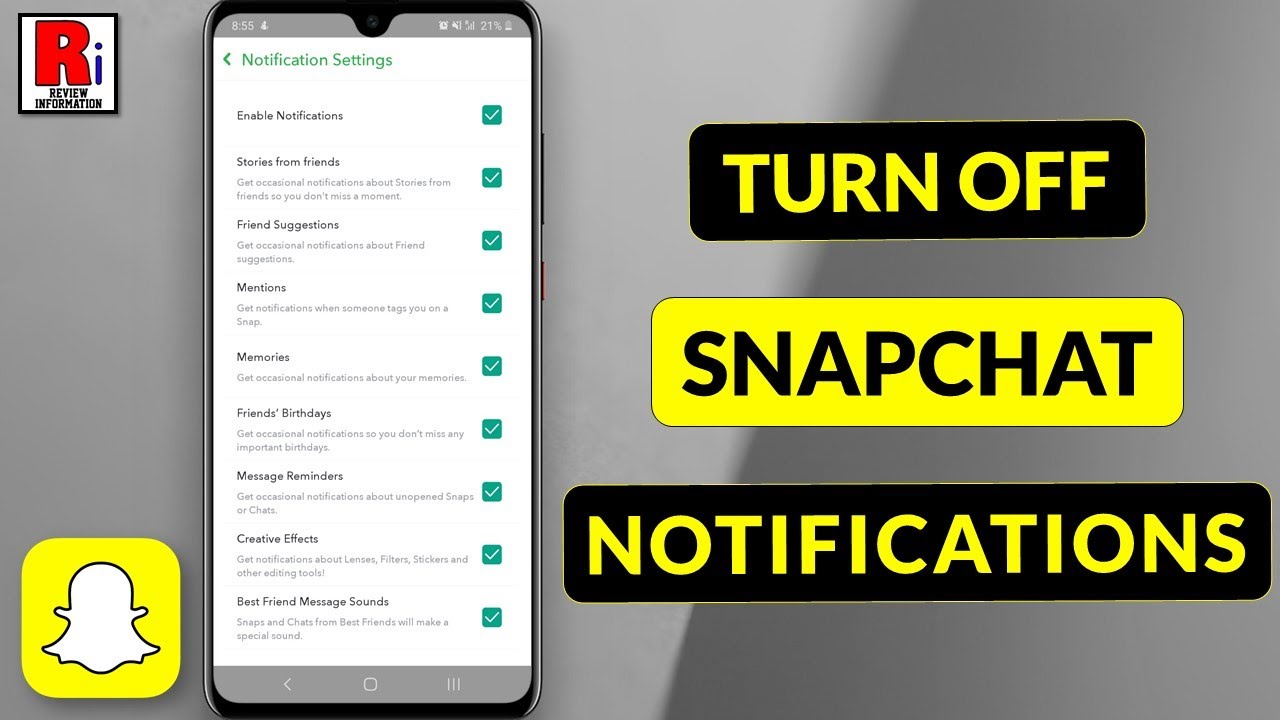 How to Turn Off Notifications on Snapchat