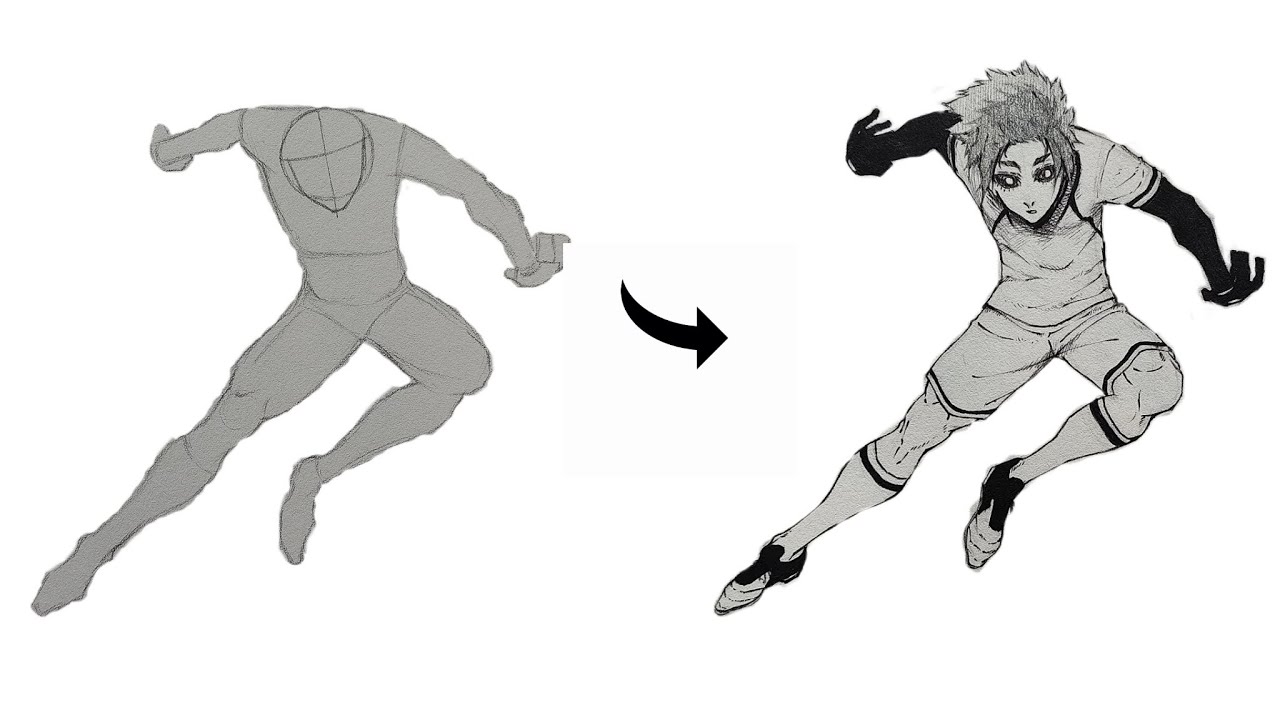 How to draw Sae Itoshi's flow state with anatomy|easy step by step process