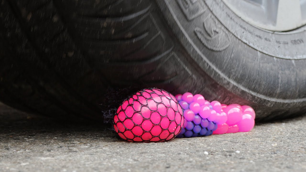EXPERIMENT: CAR VS ANTI-STRESS BALLS. Crushing Crunchy & Soft Things by Car! (ASMR)