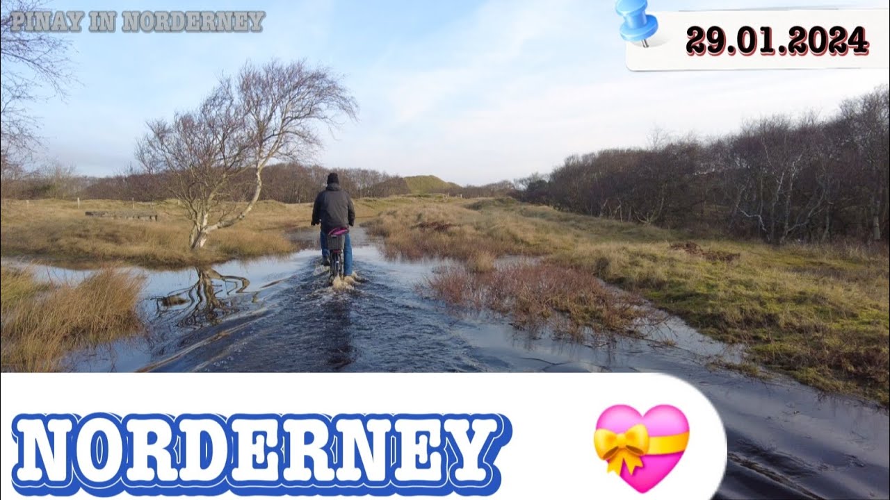 Norderney, Germany, Rundfahrt mit Hinternissen und nassen Füßen, im Osten der Insel