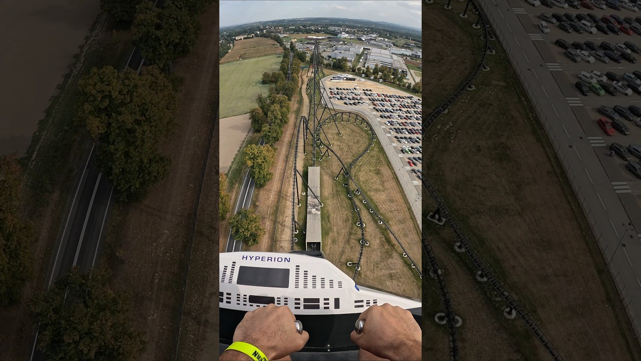 HYPERION Mega Roller Coaster Front seat Energylandia POV 4k #energylandia #coaster #rollercoaster