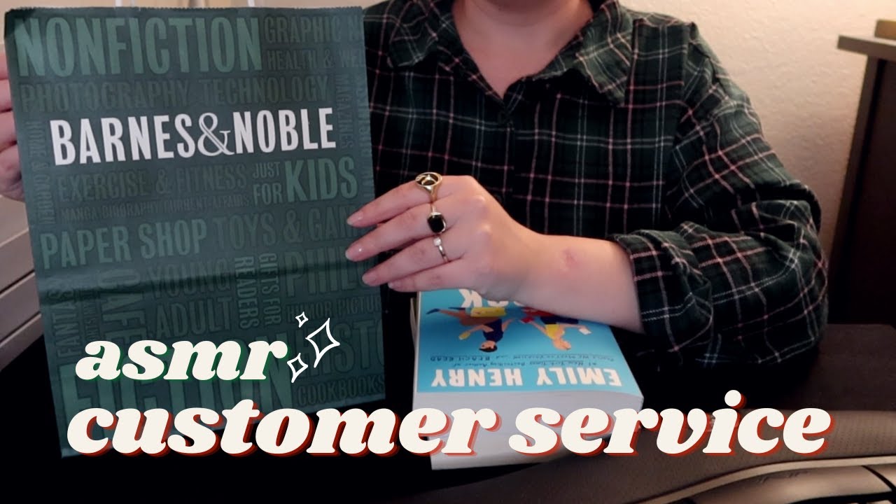 ASMR Barnes & Noble 📚 Customer Service Roleplay 😴 soft spoken, book sounds, paper bag