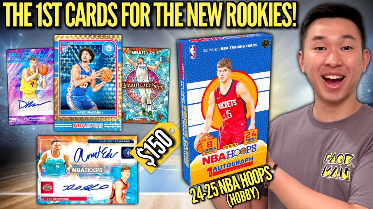 THE 1ST CARDS FOR THE NEW 2025 ROOKIES! 😱🔥 2024-25 Panini NBA Hoops Basketball Hobby Box Review