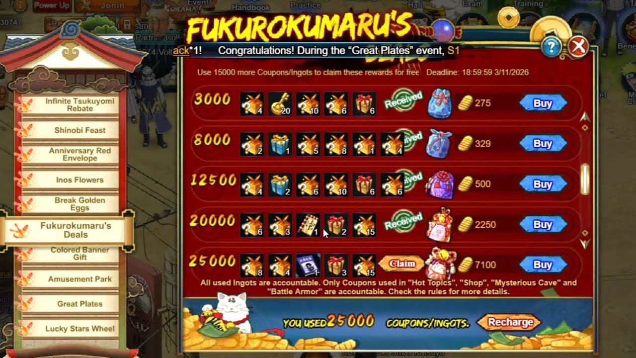 Naruto Online: New Ninja Assist Card (Kabuto)+25k Fuku