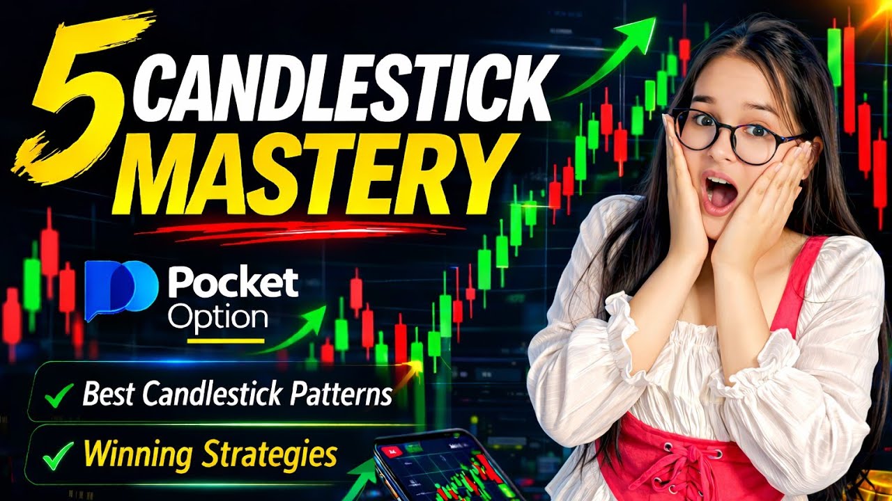 5 Most Important CANDLESTICK PATTERN 🔥 Pocket Option Trading Strategy