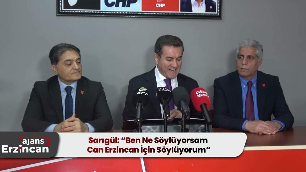 Sarıgül: “Ben Ne Söylüyorsam Can Erzincan İçin Söylüyorum”