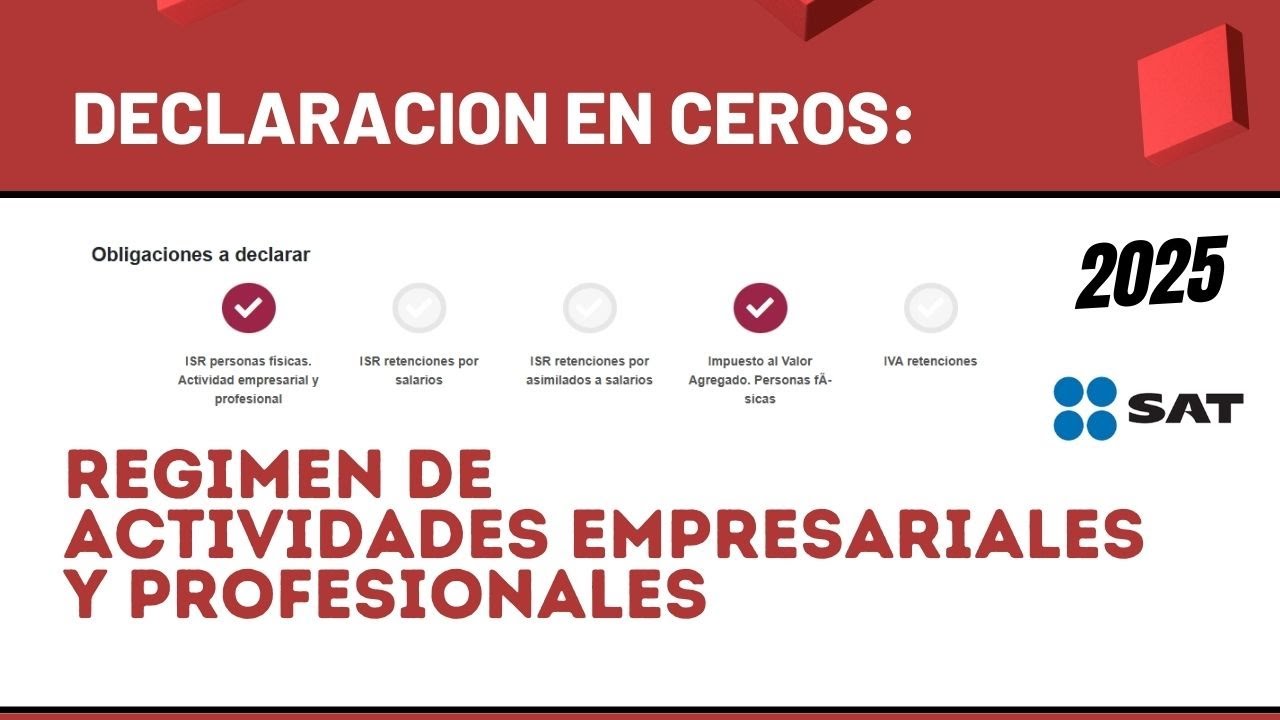 Cómo Presentar Declaración en Ceros 2026 – Persona Física Actividad Empresarial