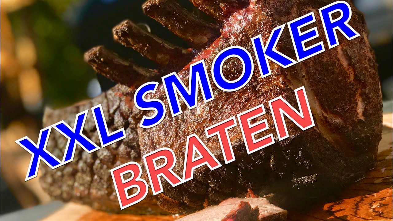 4 Kg SCHWEINERÜCKEN vom SMOKER rauchig saftig --- Klaus grillt