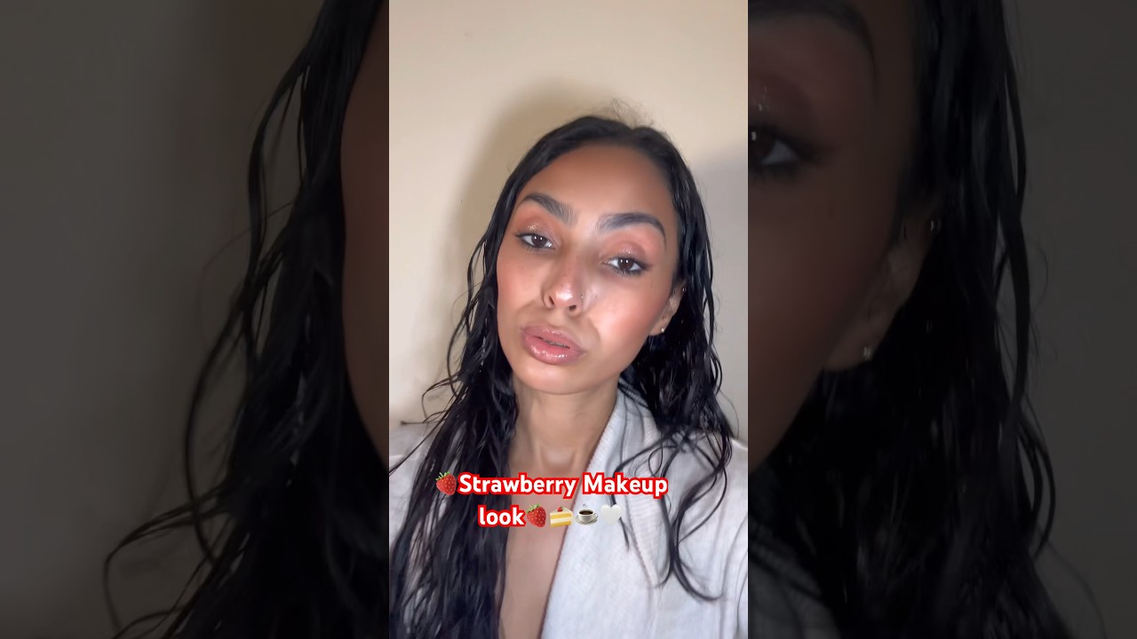 Strawberry Makeup look 🍓🍰🤍