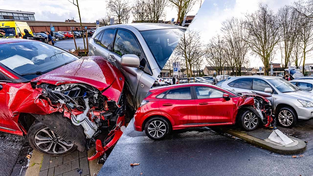 Automobilist ramt twee auto's na intrappen verkeerde pedaal