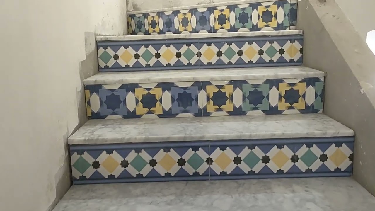 حساب وتقسيم رخام الدرج بالتفصيل 🇩🇿