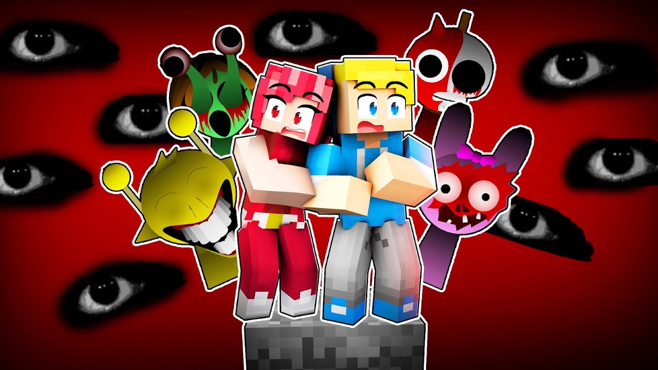 1 BLOCCO solo SPRUNKI su MINECRAFT!