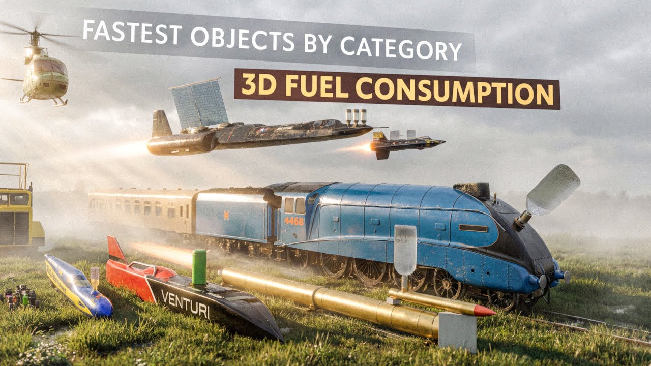 ⛽️ Fastest Vehicles FUEL Consumption | Real Time 3D Simulated