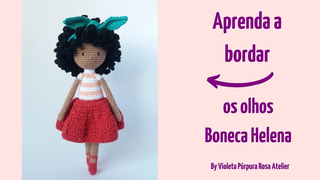 Aprenda a bordar olhos simples para amigurumi