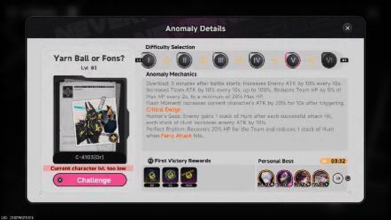 NTE: Neverness to Everness -  High-Risk Commision Difficulty 5: Llv.83 Mammon VS My Lvl.70 Team